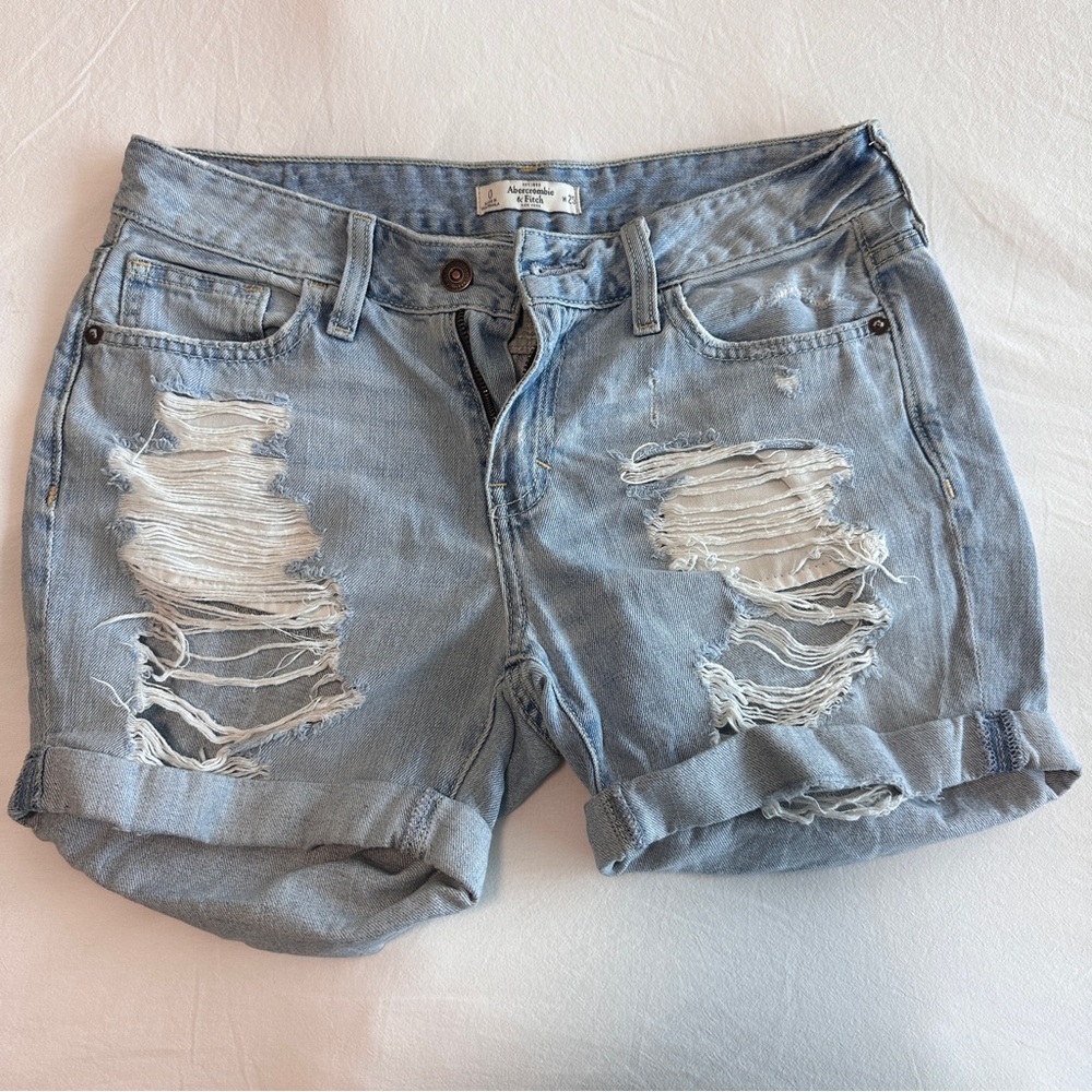 Abercrombie & Fitch Distressed Denim Shorts